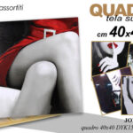 QUADRO STAMPA SU TELA Canvas LEGNO Ragazza Donna POSE MODA COLOR ASSORT 40*40cm