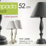 LUMETTO SHABBY CHIC LAMPADA TAVOLO COMODINO SCRIVANIA Abat Jour MODERNO 52 CM