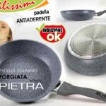 PADELLA INDUZIONE ANTIADERENTE ALLUMINIO EFFETTO PIETRA 30*6CM