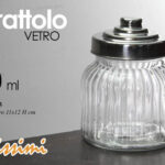 Barattolo cucina vetro pasta cereali dispensa biscotti moderno vintage 12 cm