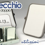Specchio trucco rettangolare bagno camera tavolo bifacciale plastica ass 18 cm