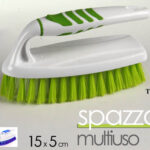 Spazzola bucato pavimenti cucina bagno ergonomica plastica resistente ass 15 cm