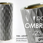 PORTA OMBRELLI CERAMICA TONDO CLASSICO MODERNO ARREDO Design GRIGIO 51*23 cm