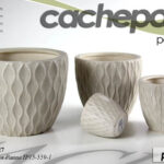 4 VASI CACHEPOT CERAMICA MODERNO CLASSICO VINTAGE CASA GIARDINO ECRù 30/22/15/12