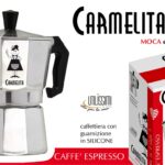 MACCHINA Caffè MOKA ESPRESSO CARMELITA CAFFETTIERA MANUALE ALLUMINIO GAS 1 TAZZA
