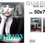 QUADRO STAMPA SU TELA Canvas LEGNO Ragazza Donna Fashion Style ASSORT 50*70cm