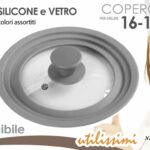 COPERCHIO PENTOLA PADELLA TEGAME VETRO SILICONE Universale INFRANG Ø 16 18 20cm