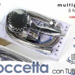Doccetta 5 funzioni tubo flessibile soffione bagno multigetto cromo ass 10 cm