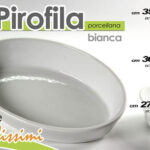 PIROFILA OVALE BIANCA TEGLIA FORNO ALTA ANTIADERENTE Lasagnera 27*18,5*h5,5 cm