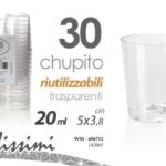 30 BICCHIERINI CIUPITO BICCHIERE SHOTS LIQUORE MOVIDA RIUTILIZZABILI FESTE PARTY