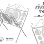 PORTARIVISTE CUORE RIPIEGABILE PORTA RIVISTE METALLO CLASSICO MODERNO 36*29 cm