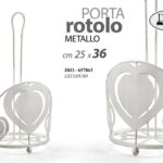 PORTA ROTOLO CARTA CUCINA ROTOLONI TAVOLA TOVAGLIOLI MODERNO CUORE 36*13 CM