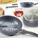 PADELLA INDUZIONE ALTA ANTIADERENTE ALLUMINIO EFFETTO PIETRA  28*7CM