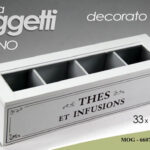 SCATOLA INGLESE PORTA BUSTINE COFANETTO Tè THE TE TISANE TEA INFUSI 33*10*9 cm