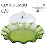 CENTROTAVOLA PORTA DOLCI PORTATORTA BUFFET COPERCHIO ACRILICO 26*27*h17 cm