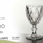 Calice VINO Acqua BICCHIERE Cocktail Drink GAMBO BRILLANTE DIAMANTE 16 CM 210 CC