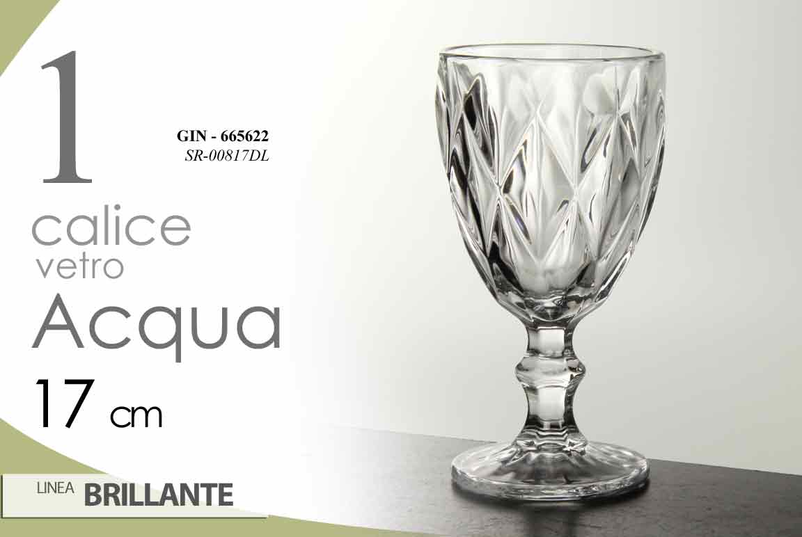 8025569665622 Calice Acqua BICCHIERE DA TAVOLA GAMBO BRILLANTE VINO Cocktail Drink 17CM 260CC - immagine 1