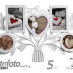 CORNICE PORTA FOTO 51*36 CM MULTIPLO 5 POSTI ALBERO LOVE MODERNO DA PARETE