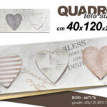 QUADRO PARETE TELA STAMPA SU LEGNO CASA UFFICIO NEGOZIO CUORE CUORI 40*120*2,5CM