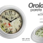 OROLOGIO DA PARETE MURO MECCANISMO SILENZIOSO ANALOGICO BIANCO VINTAGE 30 CM