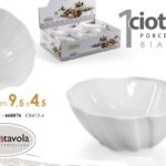 Ciotolina dessert conchiglia aperitivo buffet porcellana bianca moderna 9,5x4,5