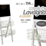 LAVAGNA A CAVALETTO PORTA PIANTA 2 POSTI LEGNO BIANCO CASA GIARDINO 114*40*36 CM