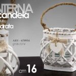 LANTERNA PORTACANDELA TEA LIGHT CASA GIARDINO RISTORANTE LEGNO VETRO CUORE 16 cm
