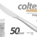 50 COLTELLI RIUTILIZZABILI FESTE PARTY POSATE TRASPARENTE Rigide COLTELLO 17 cm