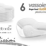 12 Vassoietti cuore piatti finger food buffet feste plastica riutilizz 13*9 cm