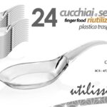 24 Cucchiai servire finger food riutilizzabili aperitivo buffet feste plastica