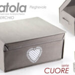 SCATOLA ORGANIZER CONTENITORE PORTABIANCHERIA VESTITI SALVASPAZIO CUORE 48*36*19