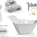Ciotola aperitivo salse finger food porcellana bianco moderno buffet 16*11*6 cm