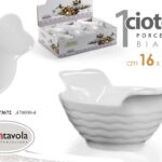 Ciotolina aperitivo salse finger food porcellana bianco moderno buffet 16x11x6