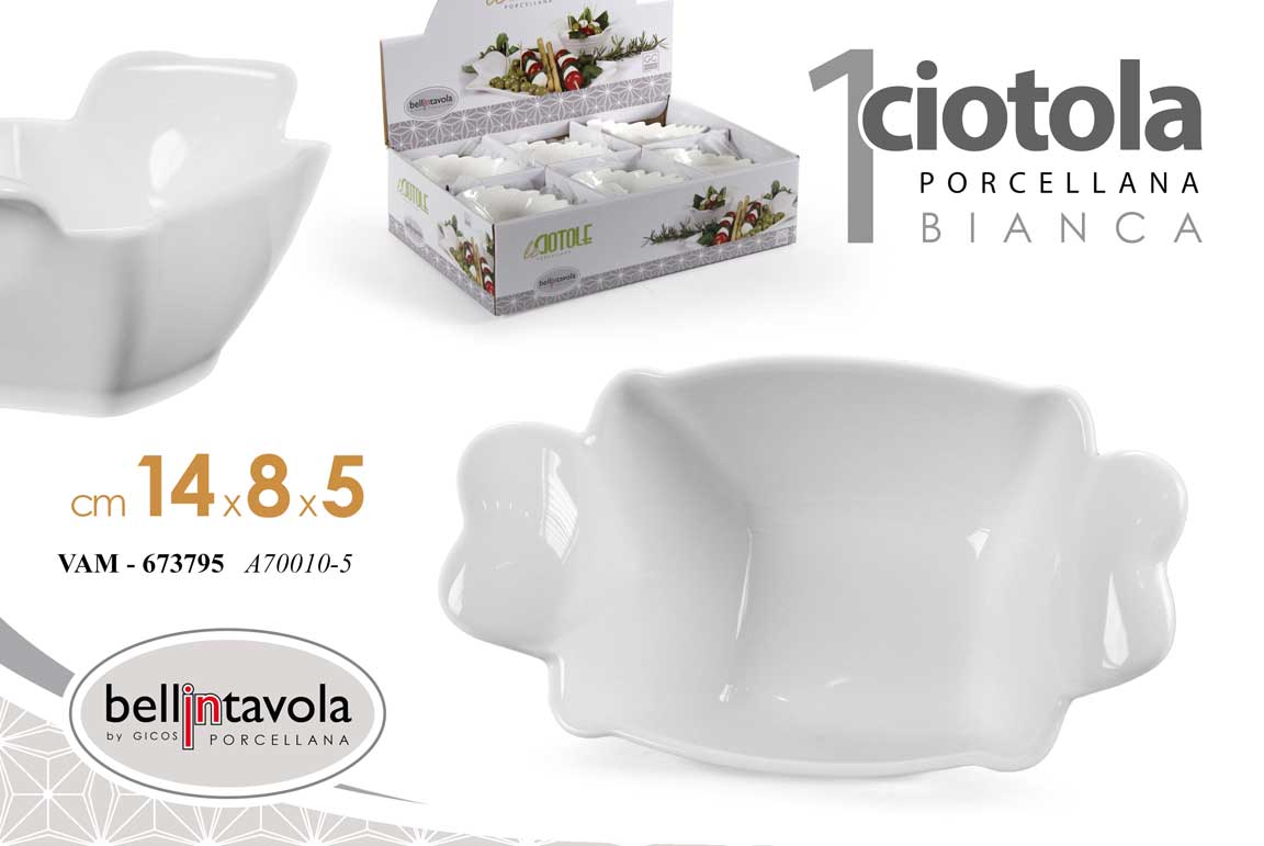 8025569673795 Ciotolina aperitivo salse finger food porcellana bianco moderno buffet 14x8x5 - immagine 1