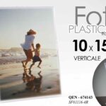 PORTA FOTO VERTICALE 10*15 CM PLASTICA MODERNO PORTA LISTINO AZIENDA NEGOZIO