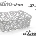 Cesta MULTIUSO PORTAOGGETTI CESTO TRAFORATO BIANCHERIA ACCESSORI BAGNO 37*28*12