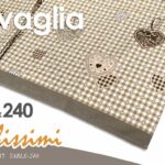 Tovaglia rettangolare cuori quadretti cucina stile country tessuto ass 240x145
