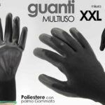 Guanti lavoro multiuso antinfortunistici giardinaggio poliestere gommato tag xxl