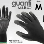 Guanti lavoro multiuso antinfortunistici giardinaggio poliestere gommato tag m