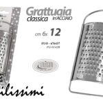 GRATTUGIA CLASSICA MANUALE CUCINA FORMAGGIO VERDURE MANICO ACCIAIO INOX 12*6cm