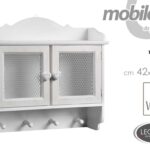 MOBILE PENSILE ANTE CUORE CREDENZA VETRINETTA VETRINA APPENDINO LEGNO 36*42*14