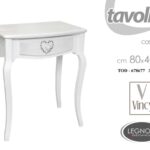 SCRIVANIA TAVOLO 72*60*40 TAVOLINO CONSOLLE INGRESSO SCRITTOIO SHABBY CHIC CUORE