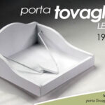 PORTATOVAGLIOLI CUORE CUORI IN BIANCO LEGNO DA TAVOLO MODERNO ASTA ELEGANTE