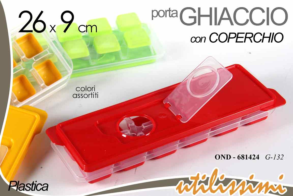 8025569681424 Stampo vaschetta ghiaccio cubetti NO-STICK estrazione facile plast ass 26*9 - immagine 1