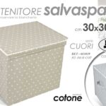 CONTENITORE BIANCHERIA ORGANIZER SCATOLA CUBO SALVASPAZIO ARMADIO CUORI 30*30*29