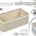 SCATOLA ORGANIZER CONTENITORE ARMADIO CASSETTI ACCESSORI COTONE CUORI 28*14*11cm