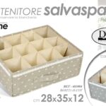 ORGANIZER CONTENITORE BOX ARMADIO CRAVATTE CALZINI ACCESSORI 12 POSTI 28*35*12CM