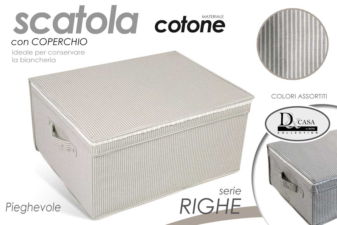 8025569683183 SCATOLA CONTENITORE ORGANIZER BOX BIANCHERIA SALVASPAZIO ARMADIO R 48*36*19 CM - immagine 1
