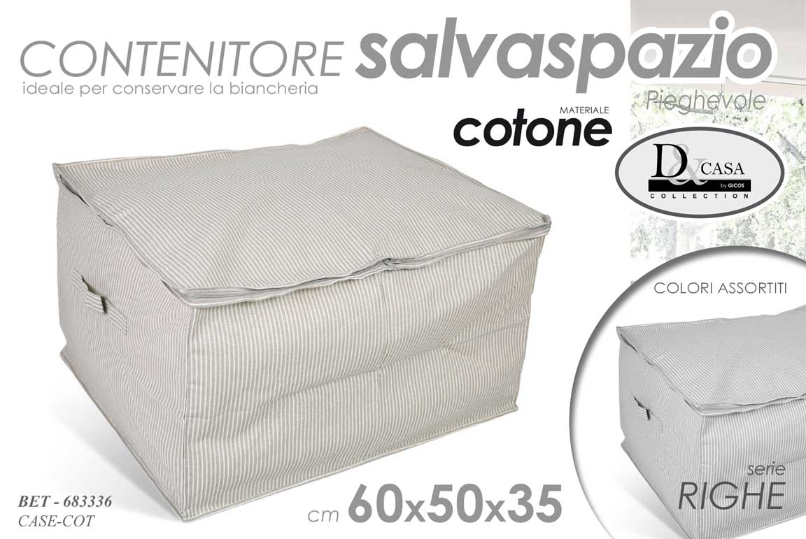8025569683336 ORGANIZER BIANCHERIA SALVASPAZIO VESTITI CONTENITORE SCATOLA ARMADIO 60*50*35 CM - immagine 1