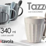 Tazza mug the latte tisana + cucchiaino ceramica anticata vintage ass 340 ml